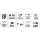 YATO YT1919 Lemezvágó olló 260 mm jobbos