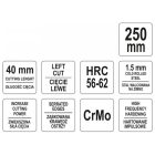 YATO YT1960 Lemezvágó olló 250 mm balos CrMo