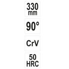 YATO YT20402 Hosszúcsőrű fogó hajlított 90° 330 mm