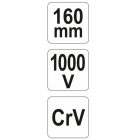 YATO YT21154 Hosszúcsőrű fogó 160 mm 1000 V-ig szigetelt