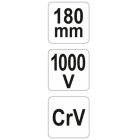 YATO YT21159 Oldalcsípő fogó 180 mm 1000 V-ig szigetelt