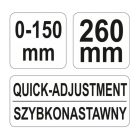 YATO YT21570 Szorító rudas önzáró fogó 260 mm