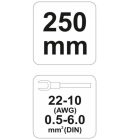 YATO YT2251 Blankoló fogó 250 mm rugós ( 0,5-6 mm2 )