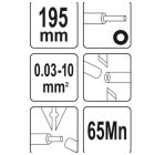 YATO YT22753 Automata blankoló fogó 0,03 - 10,0 mm2 195 mm