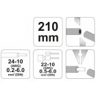 YATO YT2278 Blankoló és krimpelő fogó 210 mm ( 0,2 - 6,0 mm2 )