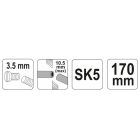 YATO YT2279 Kábelvágó fogó 170 mm ( 10,5 mm2-ig és csavart 3,5 mm-ig )