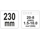 YATO YT2297 Krimpelő fogó 230 mm/1,5-10 mm