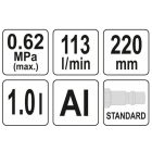 YATO YT23640 Pneumatikus habszóró pisztoly Alumínium 1 liter 