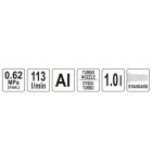 YATO YT23641 Pneumatikus habszóró pisztoly turbó Alumínium 1 liter