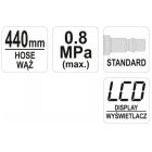 YATO YT23702 Kerékfúvató pisztoly LCD nyomásmérővel 1/4" 