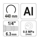 YATO YT2370 Kerékfúvató pisztoly nyomásmérővel 1/4"