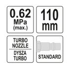 YATO YT23723 Pneumatikus lefúvató pisztoly turbó 110mm