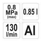 YATO YT2374 Alsótartályos olajszóró pisztoly 0,85 l alumínium