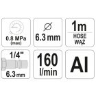 YATO YT2375 Homokfúvó pisztoly tömlővel 