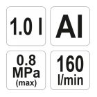 YATO YT2376 Homokfúvó pisztoly als. tart. 1l