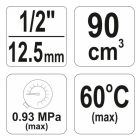 YATO YT2383 Pneumatikus levegő szűrő nyomásszabályzóval 1/2" 