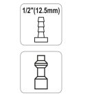 YATO YT2407 Pneumatikus tömlővég 1/2" csőcsatlakozó
