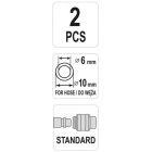 YATO YT24101 Pneumatikus tömlő gyorscsatlakozó hüvely 1/4" csővéggel 6 x 10 mm