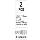 YATO YT24103 Pneumatikus tömlő gyorscsatlakozó apa 1/4" csővéggel 6 x 10 mm