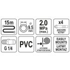 YATO YT24245 Automata pneumatikus tömlődob 9,5 mm 15 m