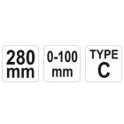 YATO YT2466 C-alakú önzáró fogó 280 mm