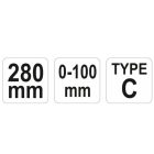 YATO YT2468 C-alakú önzáró fogó 280 mm