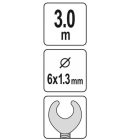 YATO YT25002 Csőtisztító spirál 3 m/6 mm 