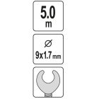 YATO YT25004 Csőtisztító spirál 5 m/9 mm 