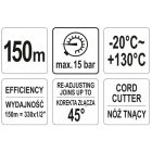 YATO YT29222 Menettömítő zsinór 150m