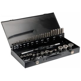   YATO YT2979 Menetfúró és metsző készlet (kézi) 56 részes HSS M3-M20-ig