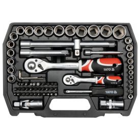   YATO YT38782 Dugókulcs készlet 72 részes 1/2": 10- 24 mm, 1/4": 4- 13 mm