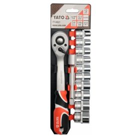   YATO YT38821 Racsnis dugókulcs készlet 12 részes 1/2": 10-24 mm CrMo 