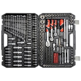   YATO YT38841 Dugókulcs készlet 216 részes 1/2": 10-32 mm, 1/4": 4-14 mm, 3/8": 10-19 mm CrV