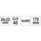 YATO YT4921 Csőkulcs 20-22 CrV40