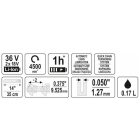 YATO YT82813 Akkus láncfűrész 350 mm 2 x 18 V (akku + töltő nélkül)