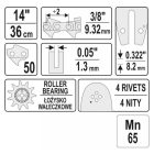 YATO YT84930 Láncfűrész láncvezető 14" 3/8" 1,3 mm