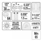 YATO YT84934 Láncfűrész láncvezető 15" 0,325" 1,5 mm