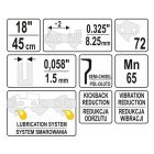 YATO YT84943 Láncfűrész lánc 18" 0,325" 1,5 mm
