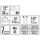 YATO YT84949 Láncfűrész lánc 12" 3/8" 1,3 mm