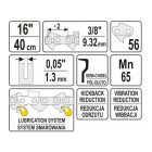 YATO YT84953 Láncfűrész lánc 16" 3/8" 1,3 mm
