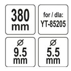 YATO YT85161 Fűnyírókés YT-85205 fűnyíróhoz 380 mm