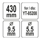 YATO YT85162 Fűnyírókés YT-85208 fűnyíróhoz 430 mm
