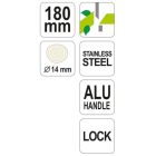 YATO YT8843 Metszőolló 180 mm inox alu nyéllel (14 mm-ig)